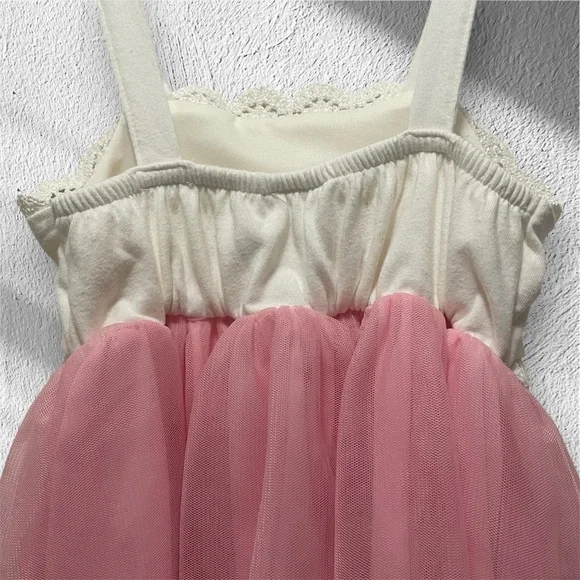 Disney Minnie Mouse Cream and Pink Sleeveless Spaghetti Strap Sundress - Picture 5 of 9